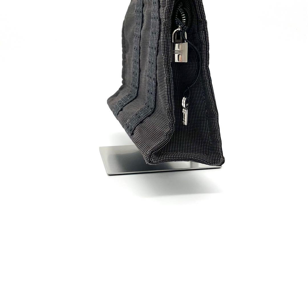 HERMES エルメス エールラインPM トート グレー 鍵2 カデナ