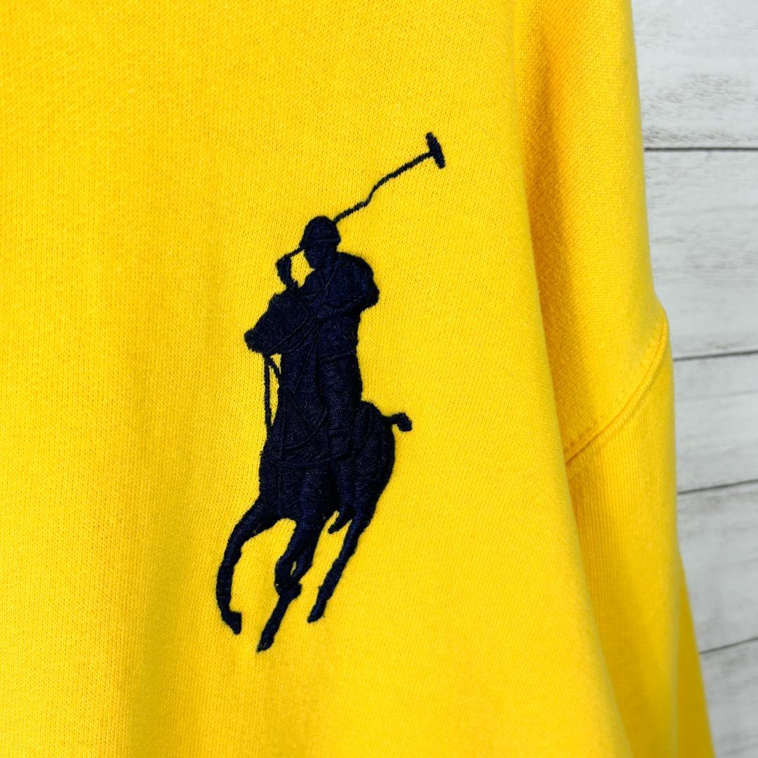 Polo Ralph Lauren ビッグポニー刺繍 パーカー L イエロー