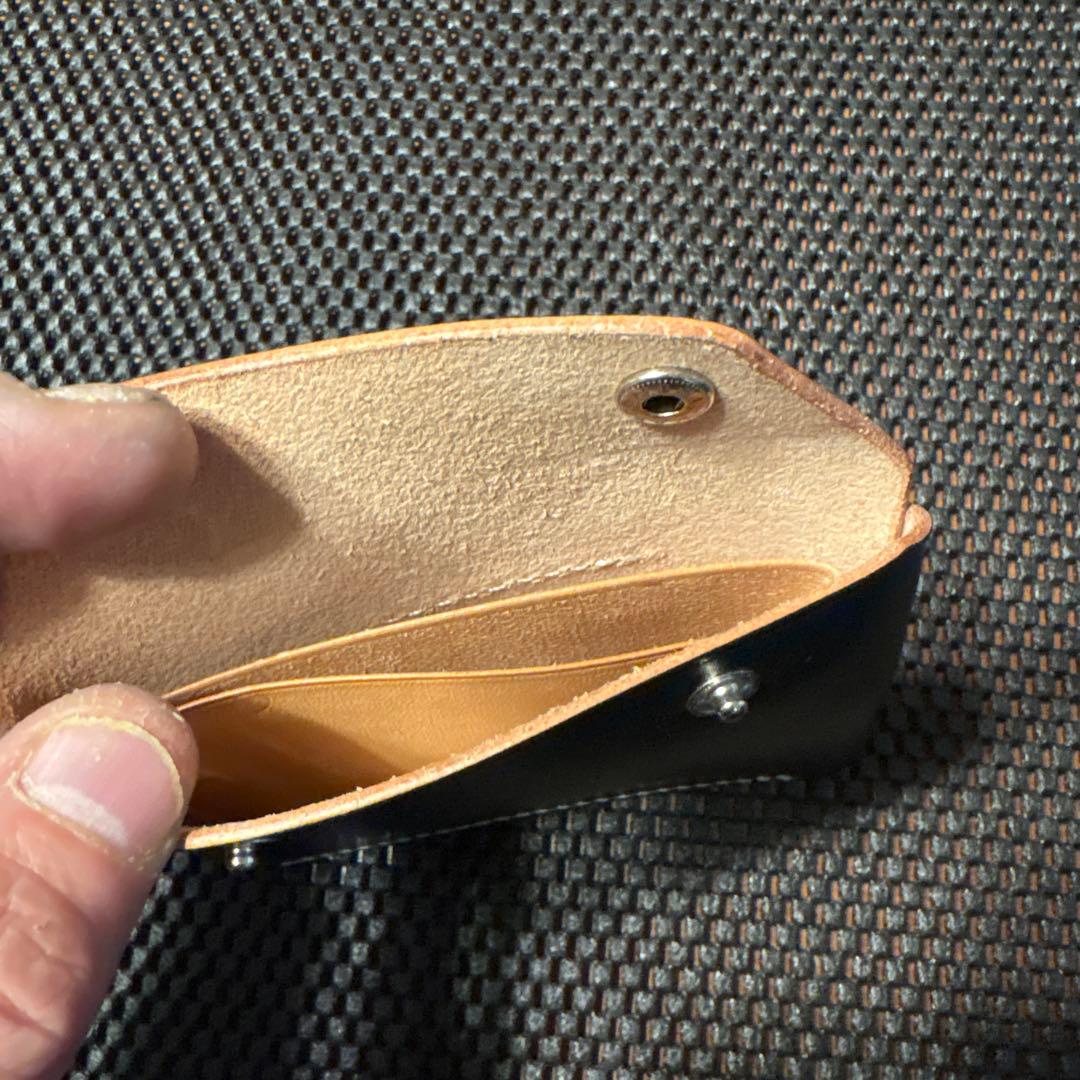 五助屋レザー ライダースミニウォレット改 ブッテーロ 茶芯黒