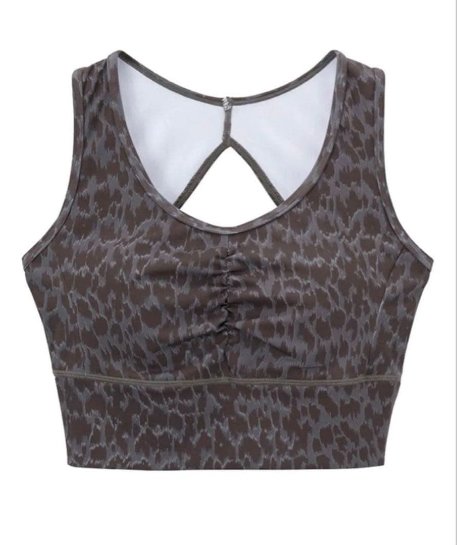 【SUKALA】ブラック　レオパードプリントブラトップ　Mサイズ