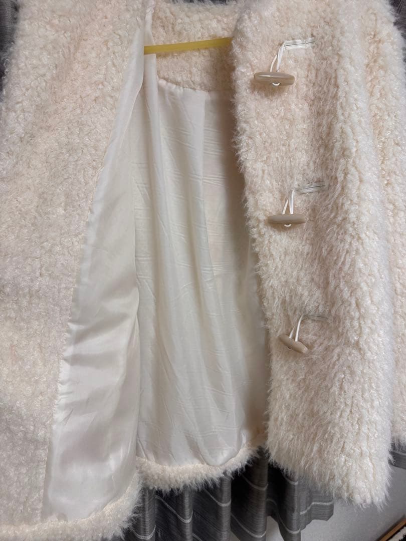 ジャケット・アウター toggle button boa nocollar coat