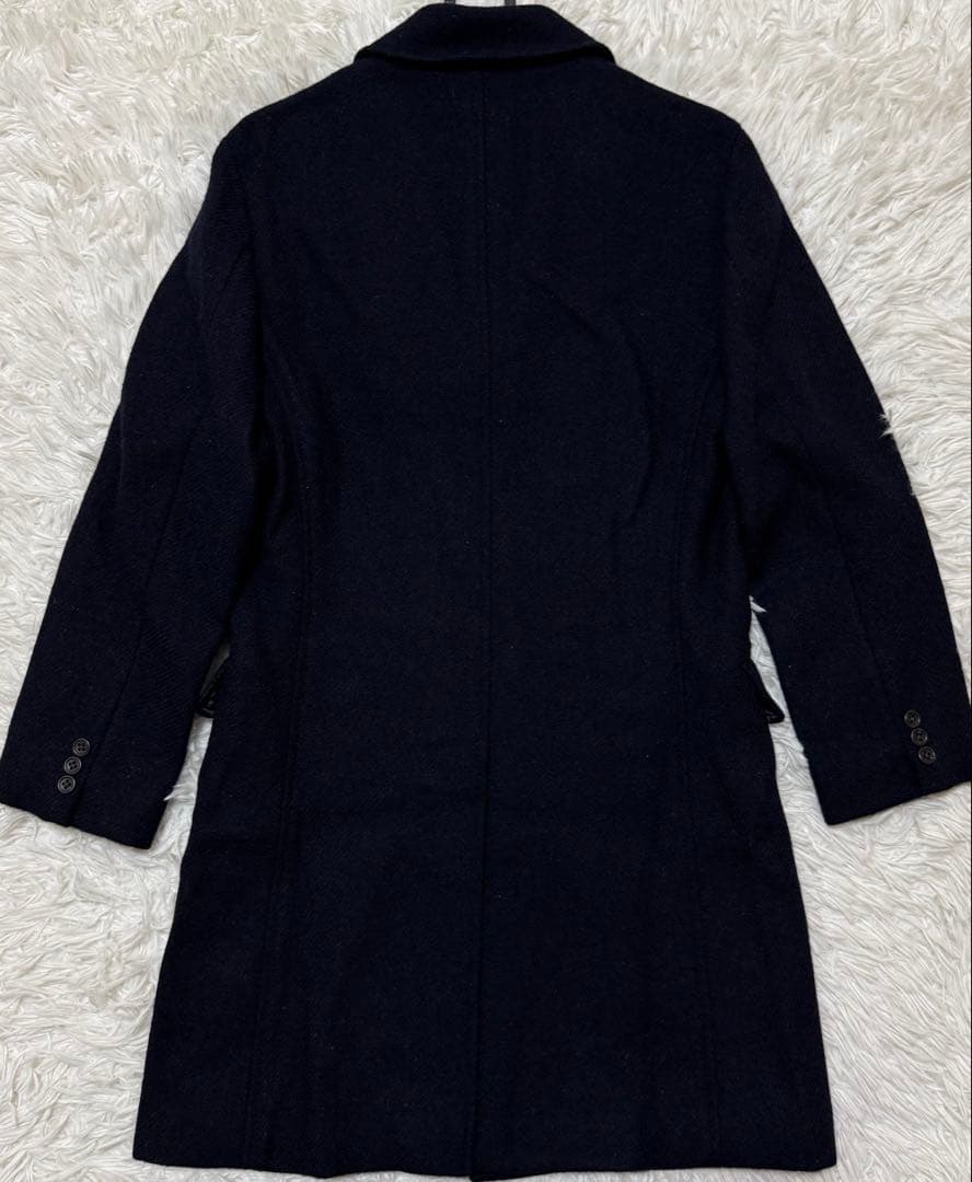 BEAMSLIGHTS ✖︎ハリスツイード　ネイビー　チェスターコート