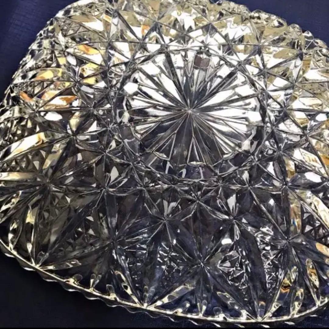 昭和レトロ デッドストックHOYA ガラス製 フルーツ皿 盛り皿