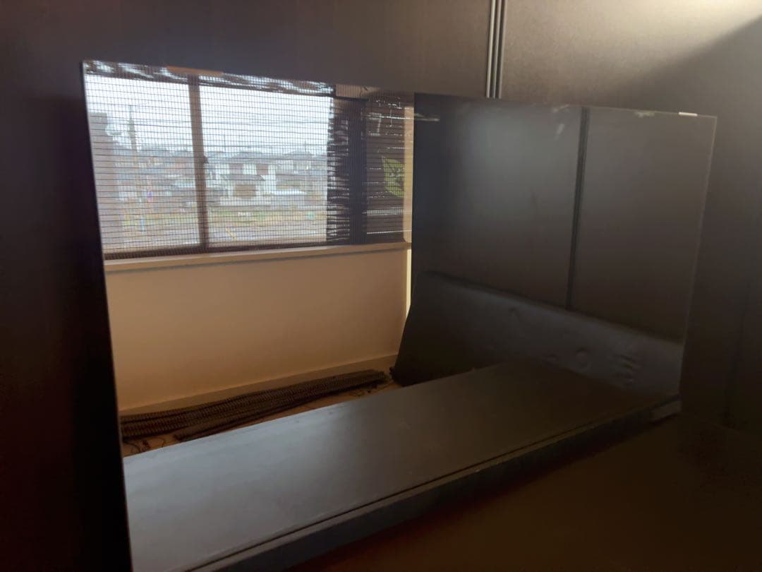 ダークブラウン ドレッサー・鏡台 2口電源