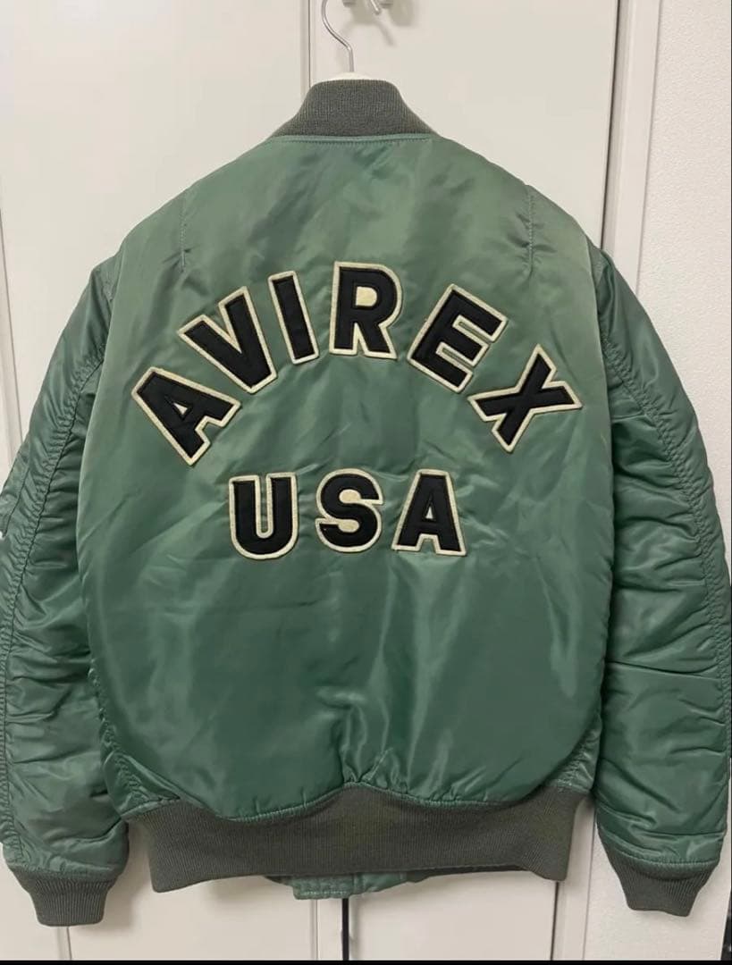 AVIREX XL フライトジャケットMA-1 アーチロゴ　コマーシャルロゴ