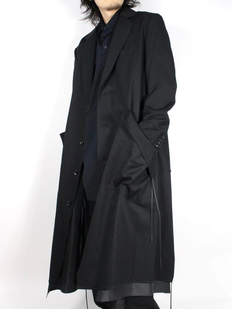 【タグ付】23AW sulvam ギャバジン パイピング ロングコート M