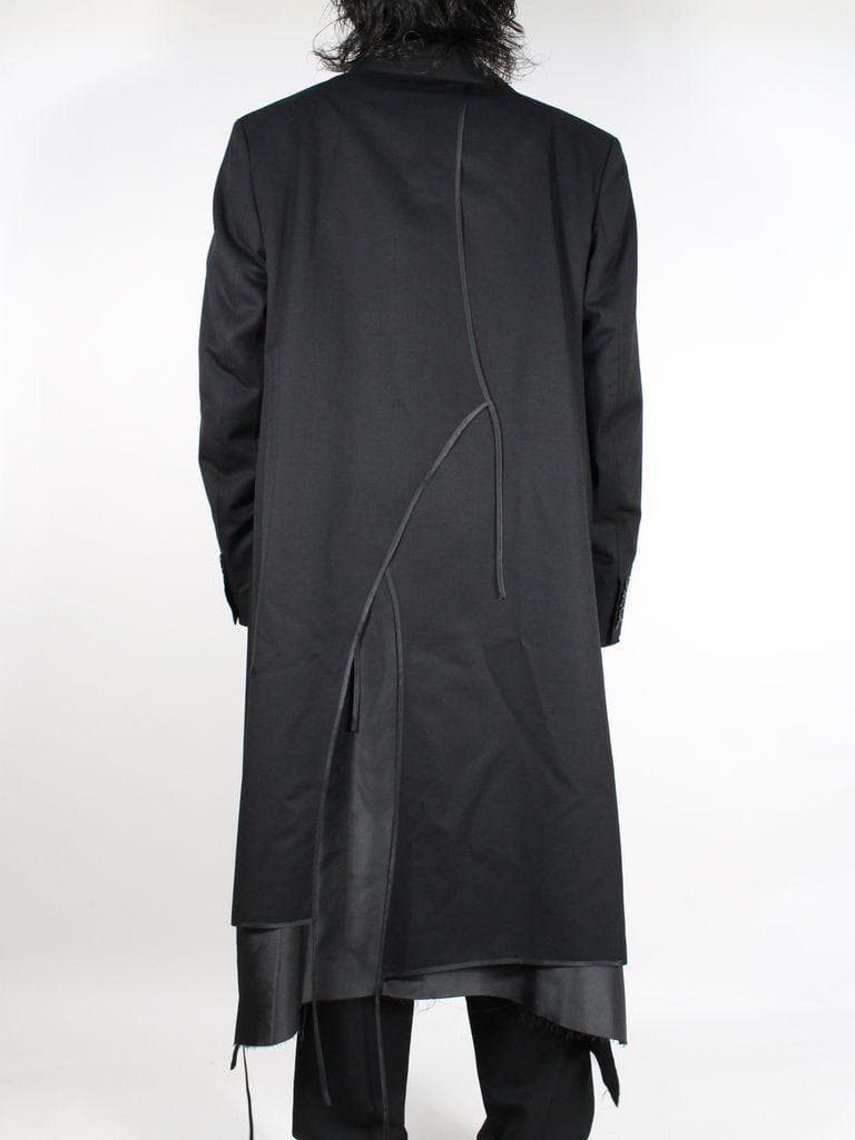 【タグ付】23AW sulvam ギャバジン パイピング ロングコート M