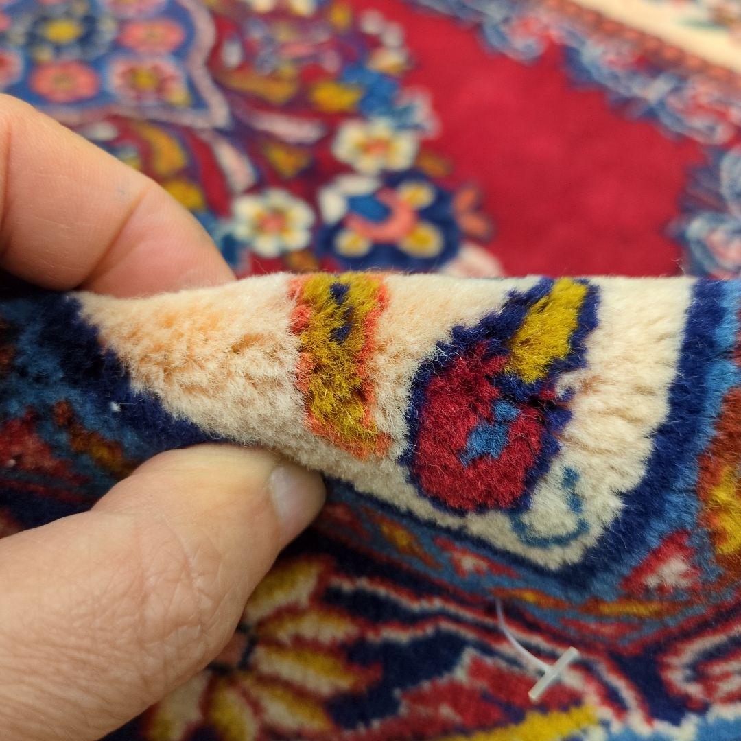 ペルシャ絨毯 手織り 美術品 ＳＡＲＯＧＨ産　91x65 クリーニング済