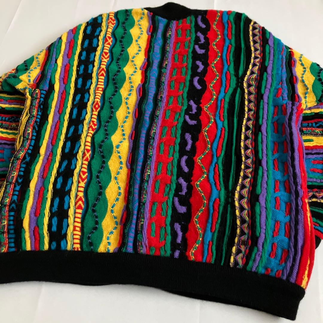 美品90s COOGI 3Dニットカーディガン B系HIPHOP 正規品