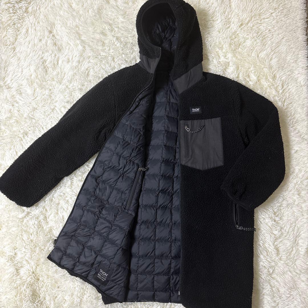 NOLLEY'S × TAION リバーシブル ダウンコート ボア M 黒
