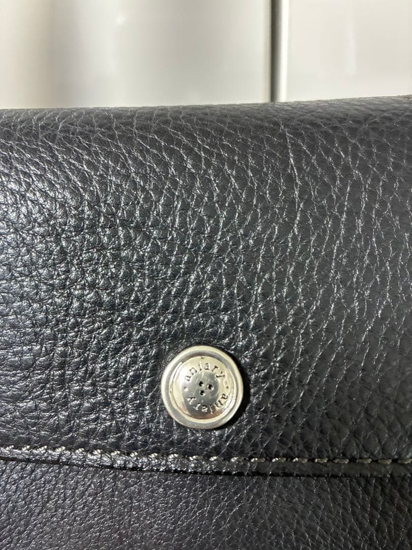 【美品】アニアリ aniaryレザートートバッグ チャコールグレー