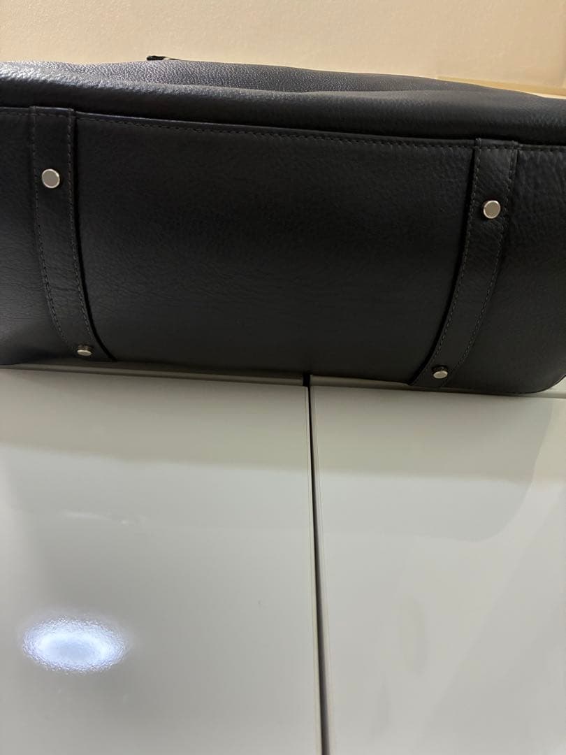 【美品】アニアリ aniaryレザートートバッグ チャコールグレー