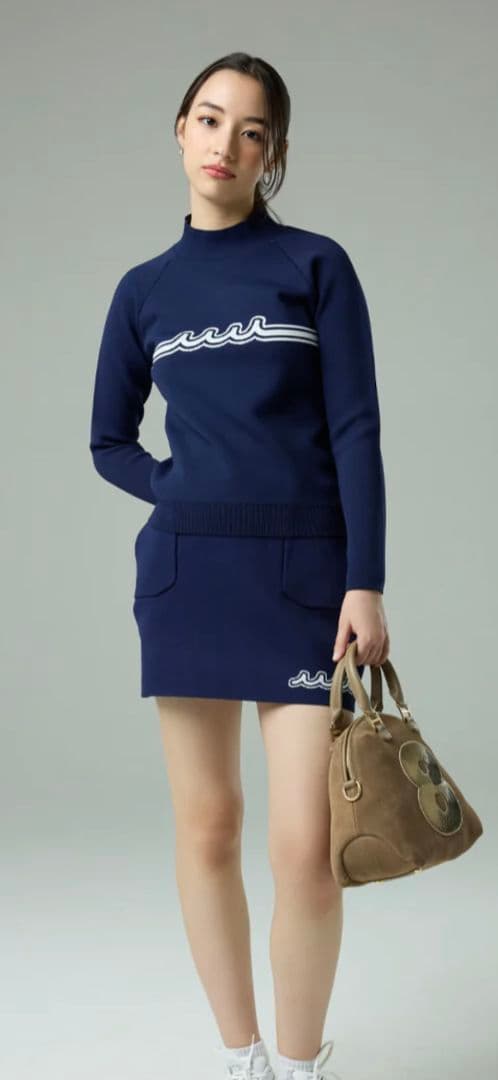 mutaジャガートモックネックプルオーバー▪︎ジャガートスカート セットアップ