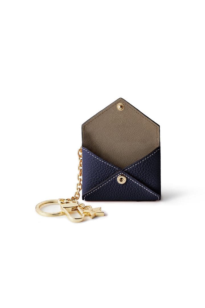 BONAVENTURA ネイビー レザー キーホルダー