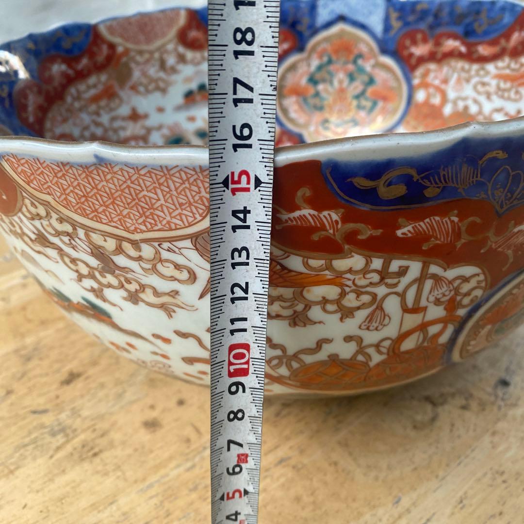 古伊万里 金彩　色絵大鉢　直径32cmＸ高さ15.5cm