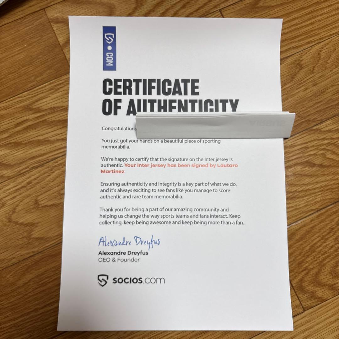 インテル ラウタロ マルティネスLAUTARO サイン ユニフォーム