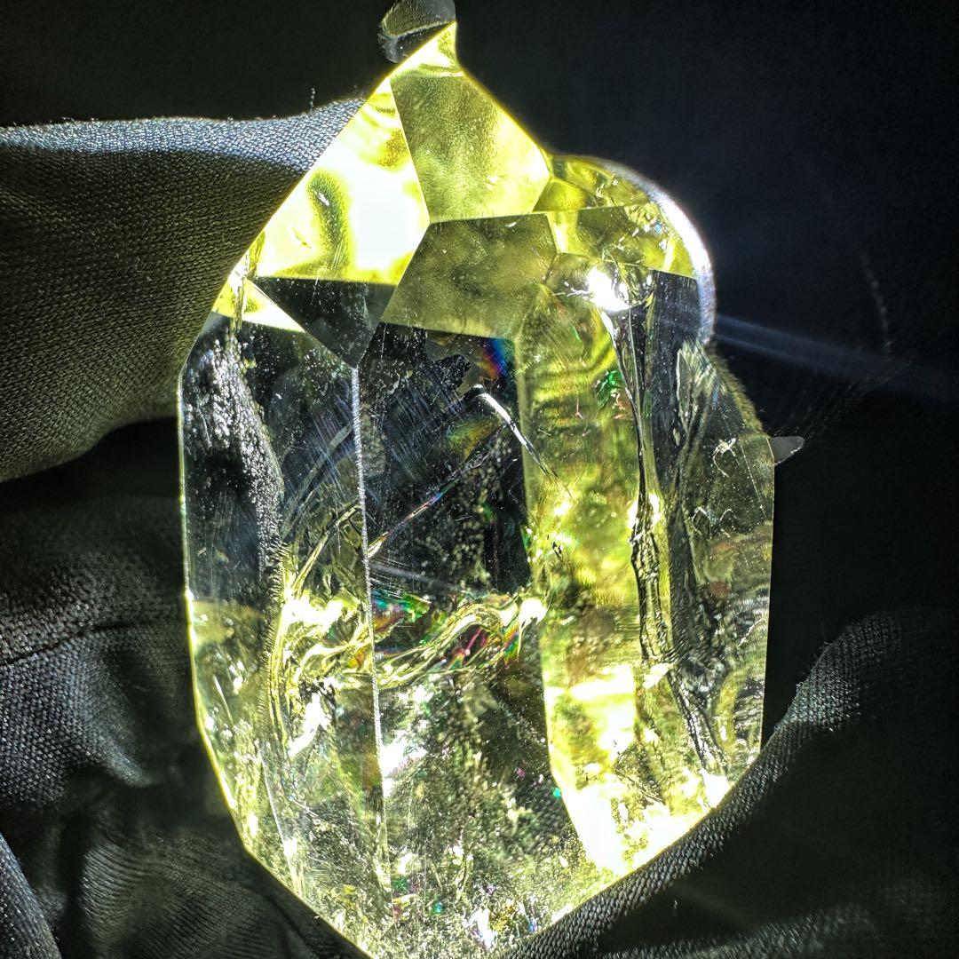 虹☆アイリスクォーツ シトリン フリーフォーム☆ブルーエンジェルラダーA1142