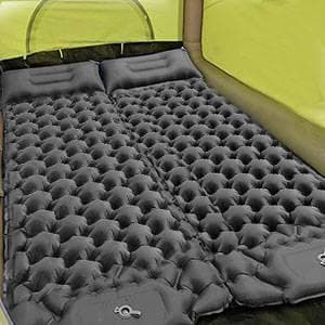 キャンプマット エアーマット 足踏み式 厚さ10cm