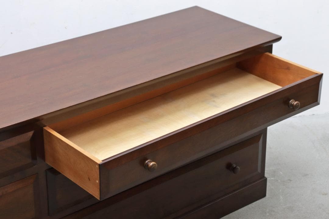 松本民芸家具 E-33型 ローチェスト ミズメザクラ無垢材 ローボード タンス