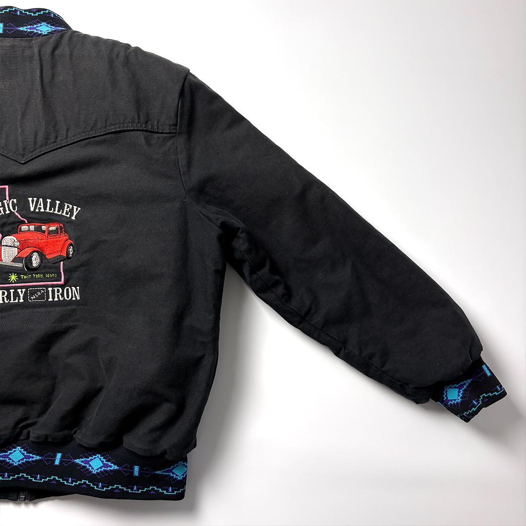 サウスウエストジャケット L ブラック ネイティブ柄 サンタフェジャケット