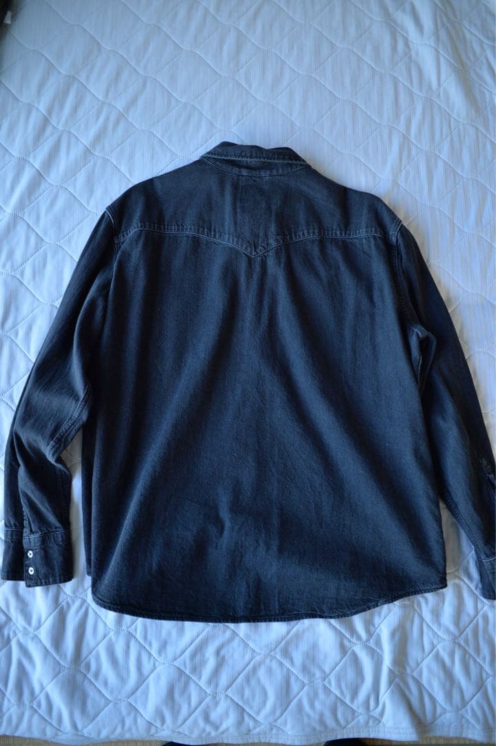 k2106Levi's バーストゥ ウエスタンシャツ ブラックデニム XL