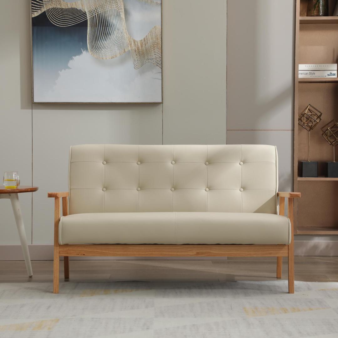 【新品】3人掛けソファ ダークブラウンPVCレザー 高級感