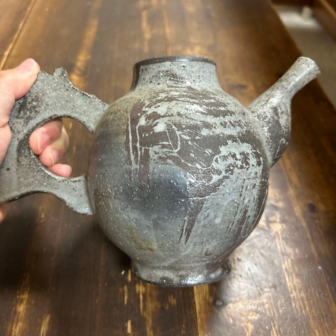 ゆ*き様 作家　陶芸作家　1点もの　ゴツゴツごっつい個性的なポット　急須　水差し