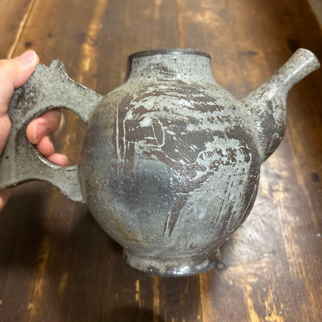 ゆ*き様 作家　陶芸作家　1点もの　ゴツゴツごっつい個性的なポット　急須　水差し