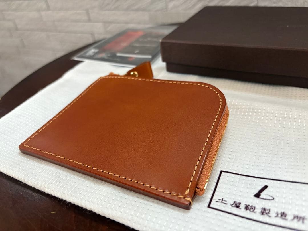 【新品未使用】土屋鞄 Lファスナー ブラウン レザー ケース