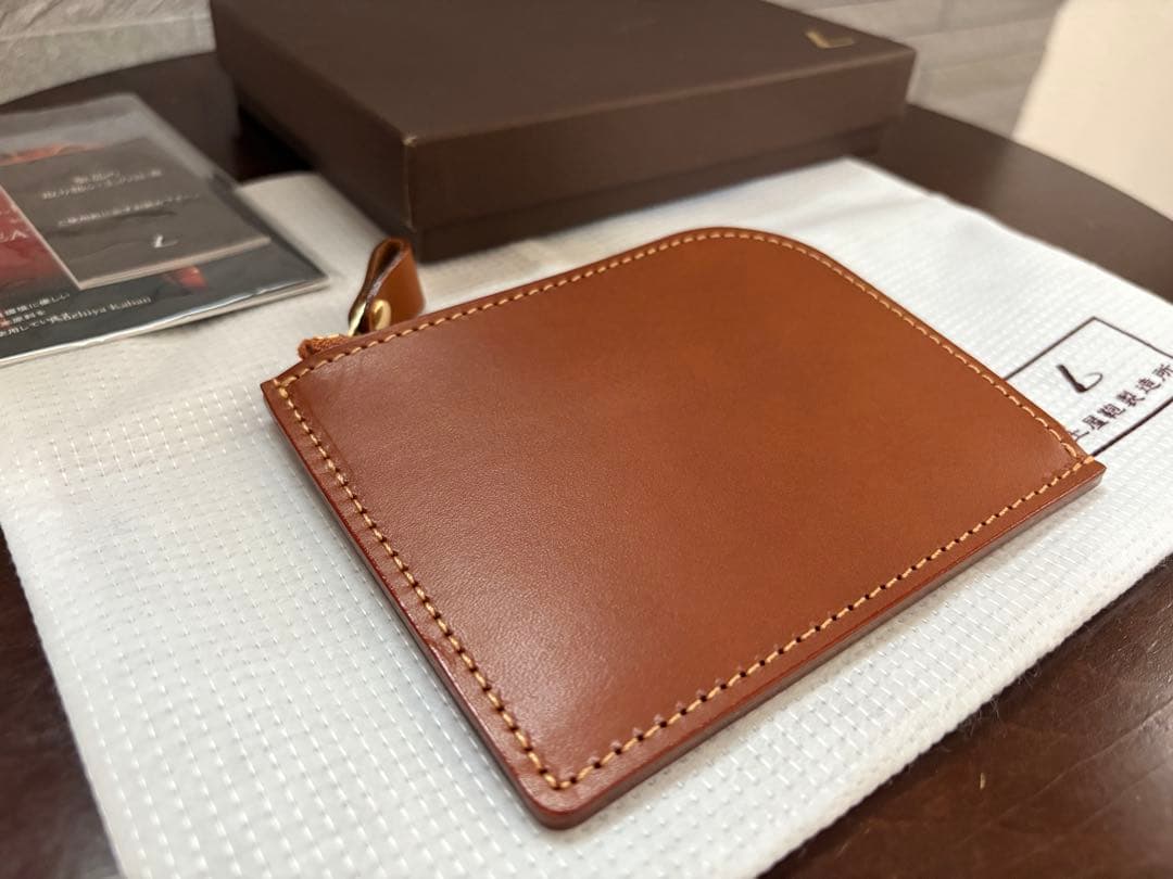 【新品未使用】土屋鞄 Lファスナー ブラウン レザー ケース
