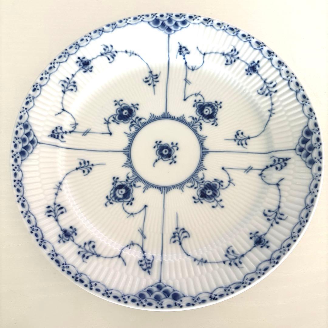 ロイヤルコペンハーゲン　ブルーフルーテッドハーフレースプレート　27cm 6枚