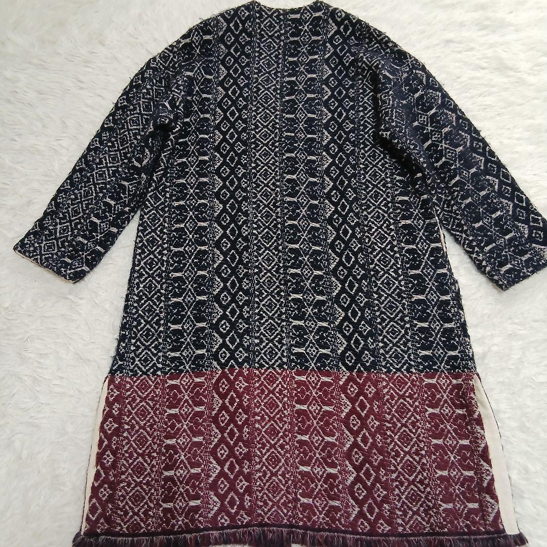 【ne Quittez pas】ウールジャカードラップコート