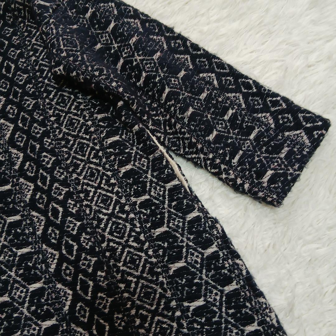 【ne Quittez pas】ウールジャカードラップコート