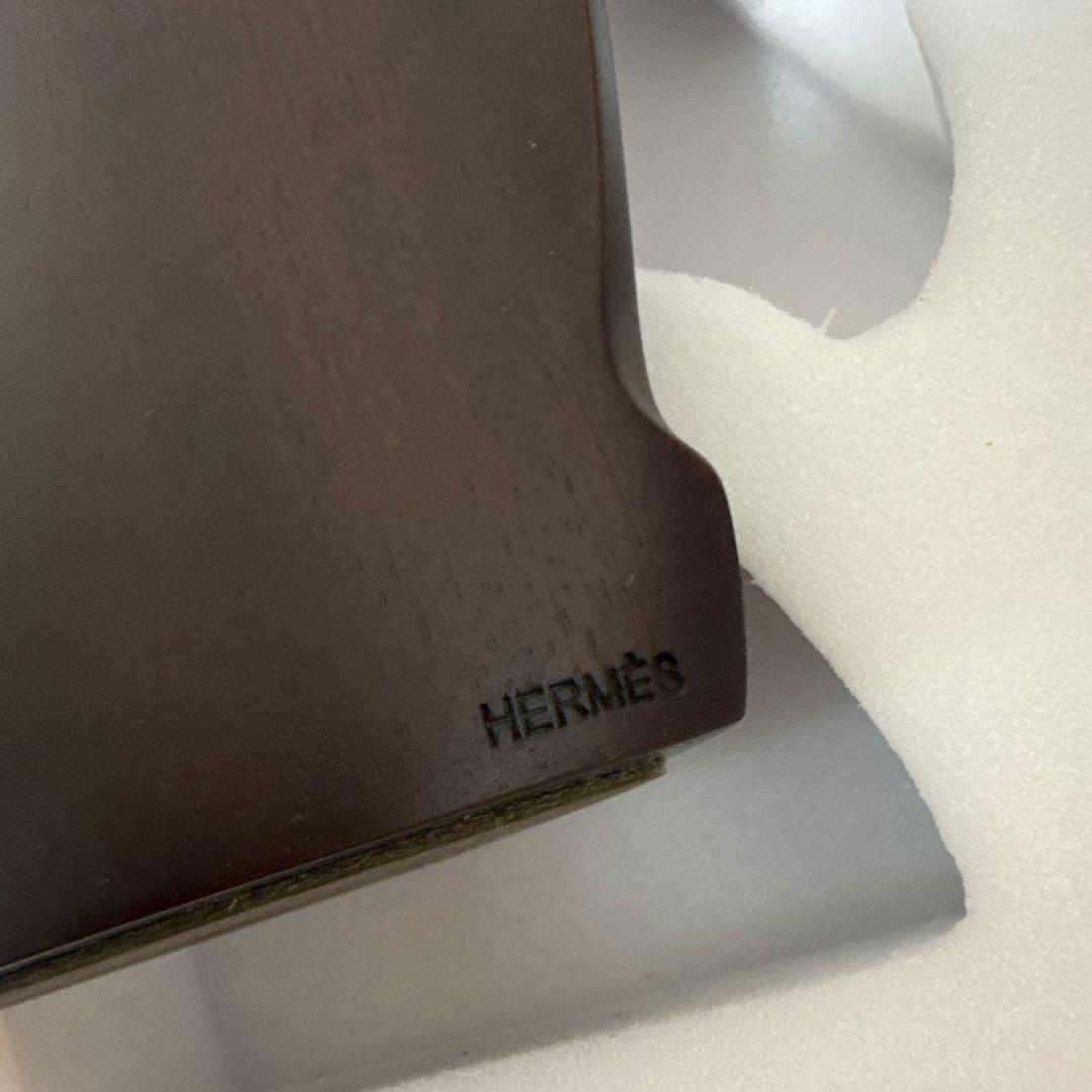 【極美品】 エルメス サマルカンド ペーパーウェイト ウッド ブラウン 馬 置物