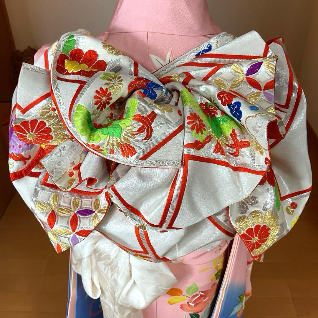 ぬぴぴNo.109 七五三　7歳　　正絹着物セット