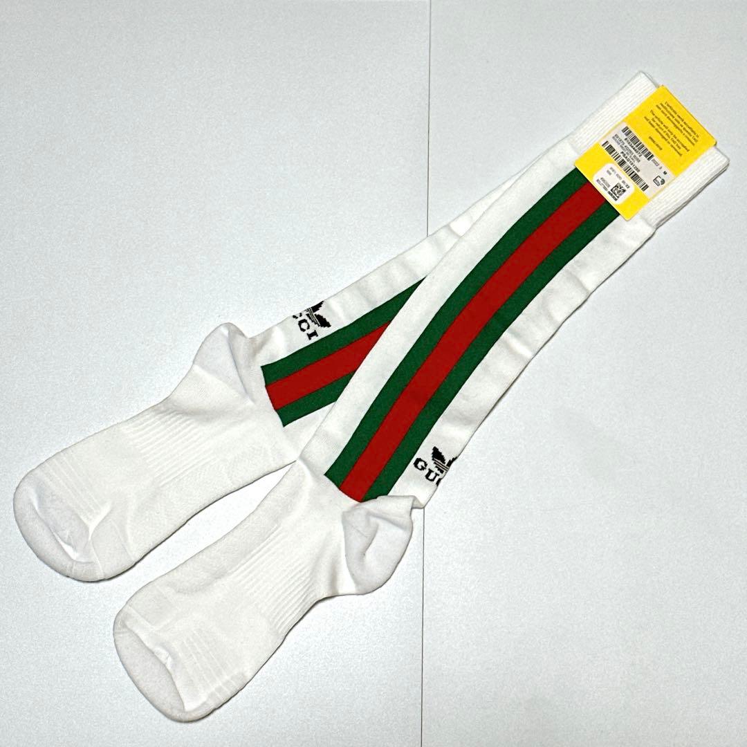 新品未使用 GUCCI×アディダス ハイソックス 靴下 Mサイズ