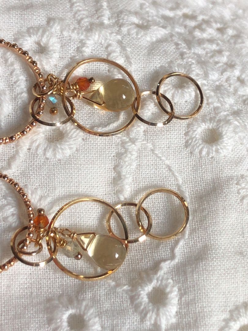 新品☆ ageteK10マルチストーンピアスチャーム