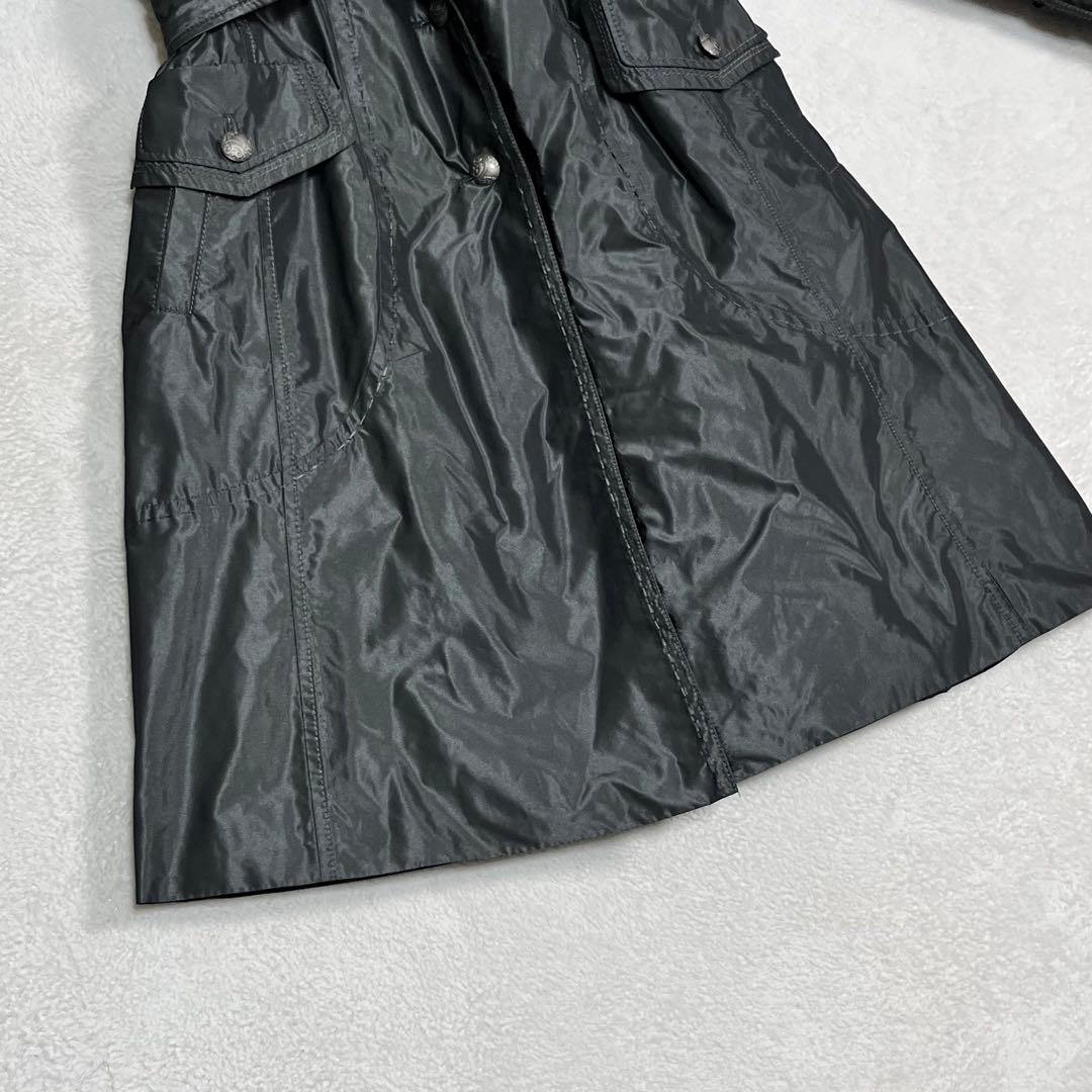 ミンク×レッキスファー トレンチコート メタル釦 ベルト ライナー脱着可