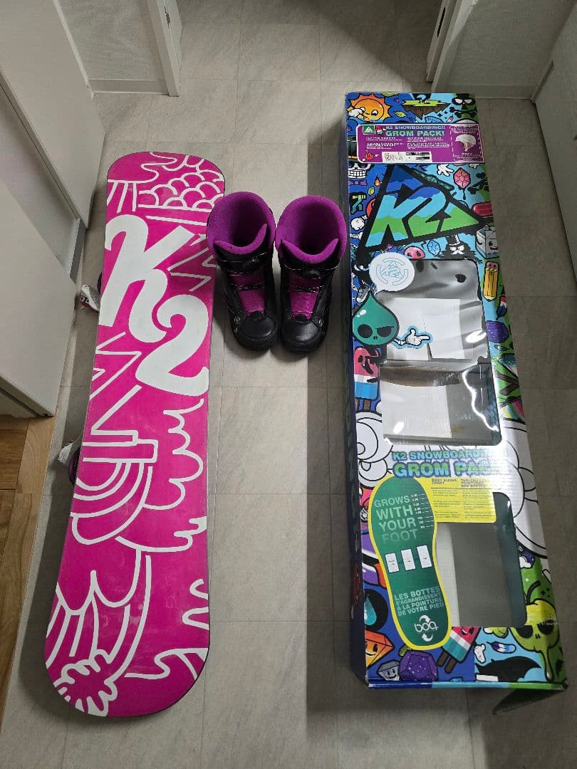 【限定出品】Ｋ２スノーボードセット　GROM PACK 120 ㎝　グロムパック