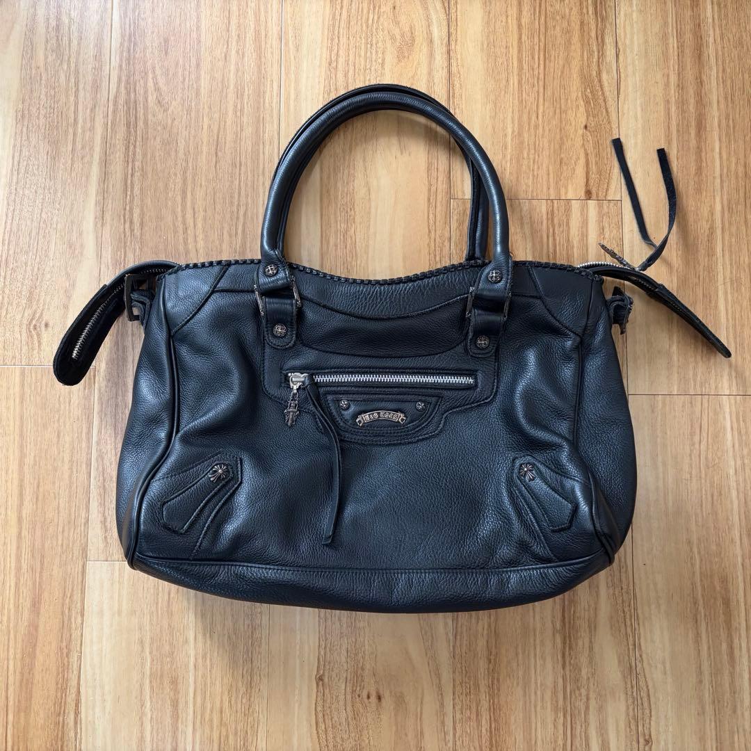 稀少・極美品A&G レザーバッグ シルバーパーツ A4可 ほぼ未使用・天然革