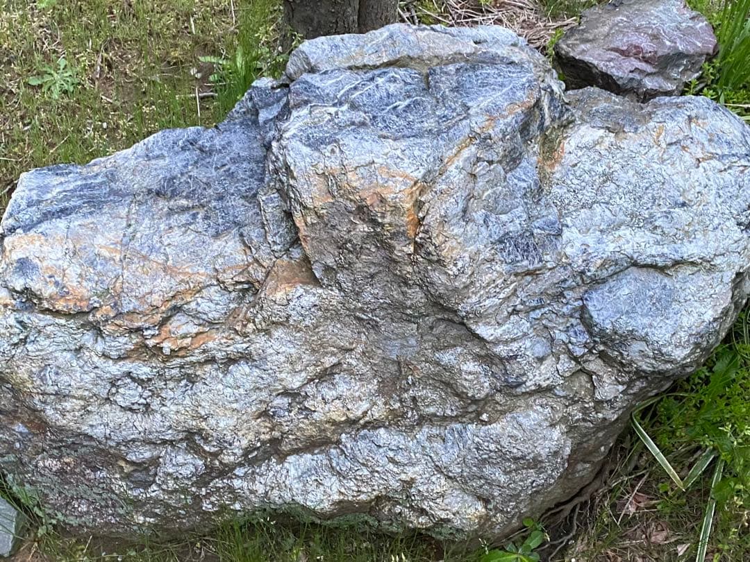 庭石 大 青灰色 約105×60×40㎝ 自然石【石川県引き取り限定】まとめ割