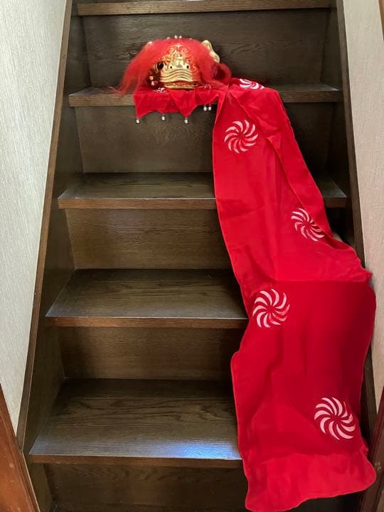 日舞小道具　獅子舞　子獅子　赤獅子　舞 手獅子