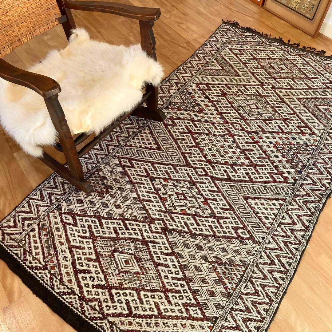 【モロッコラグ直輸入】ヴィンテージラグ一点物ハンドメイド