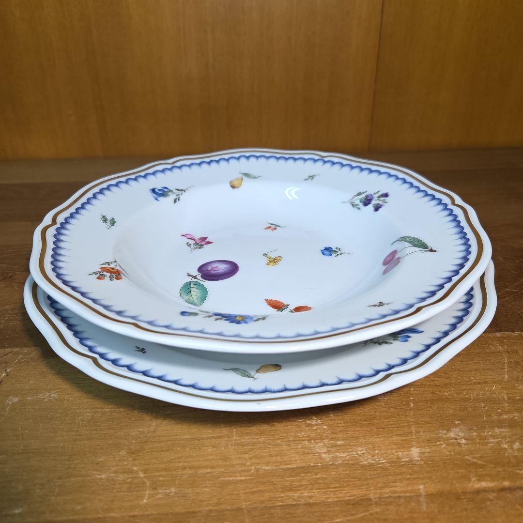 希少/廃盤！リチャードジノリ イタリアンフルーツ プレート2点（浅・深）