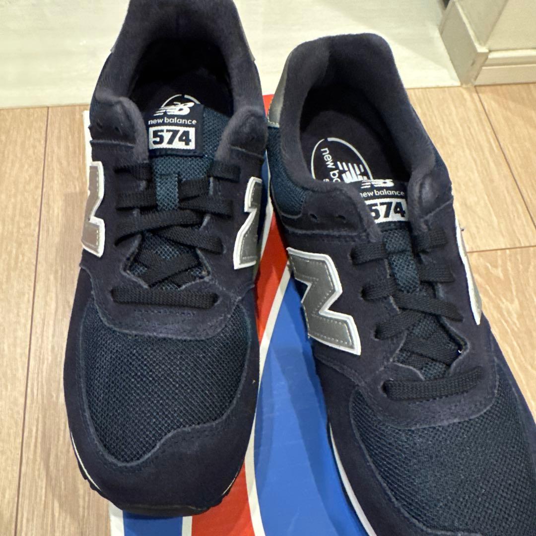 新品New Balance 574 ネイビー スニーカー　 24センチ