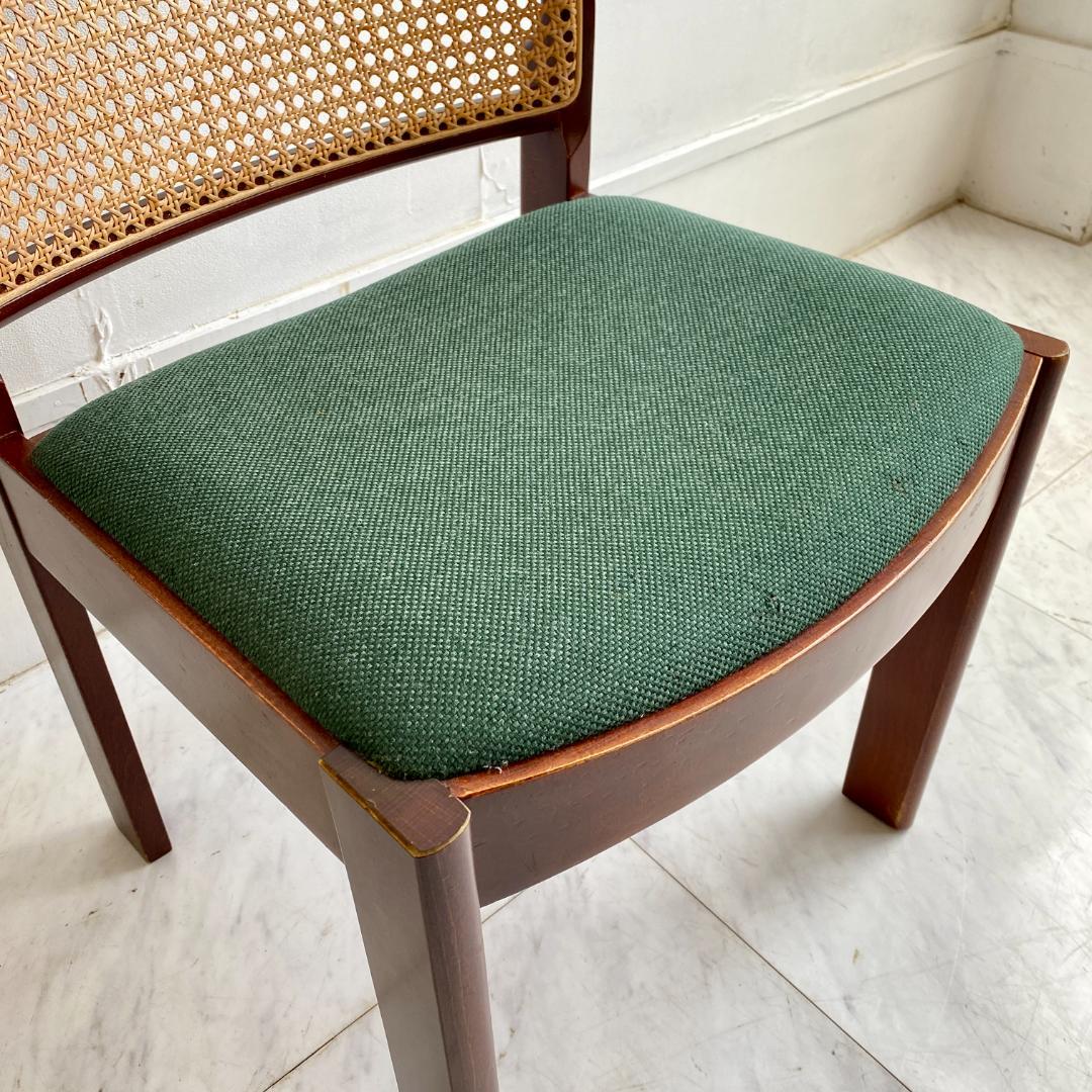 秋田木工 籐張り ダイニングチェア 曲木 椅子 ビンテージ 昭和レトロ