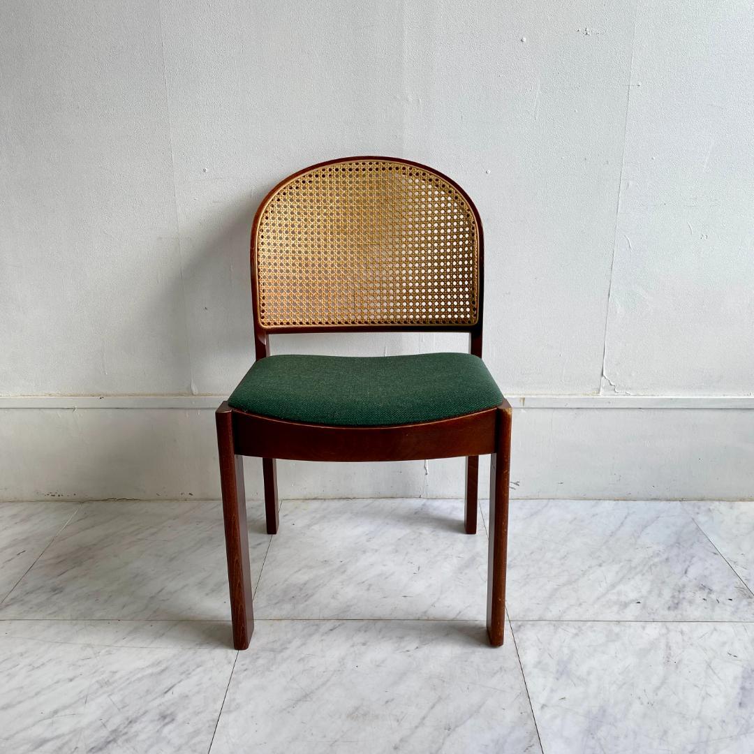 秋田木工 籐張り ダイニングチェア 曲木 椅子 ビンテージ 昭和レトロ