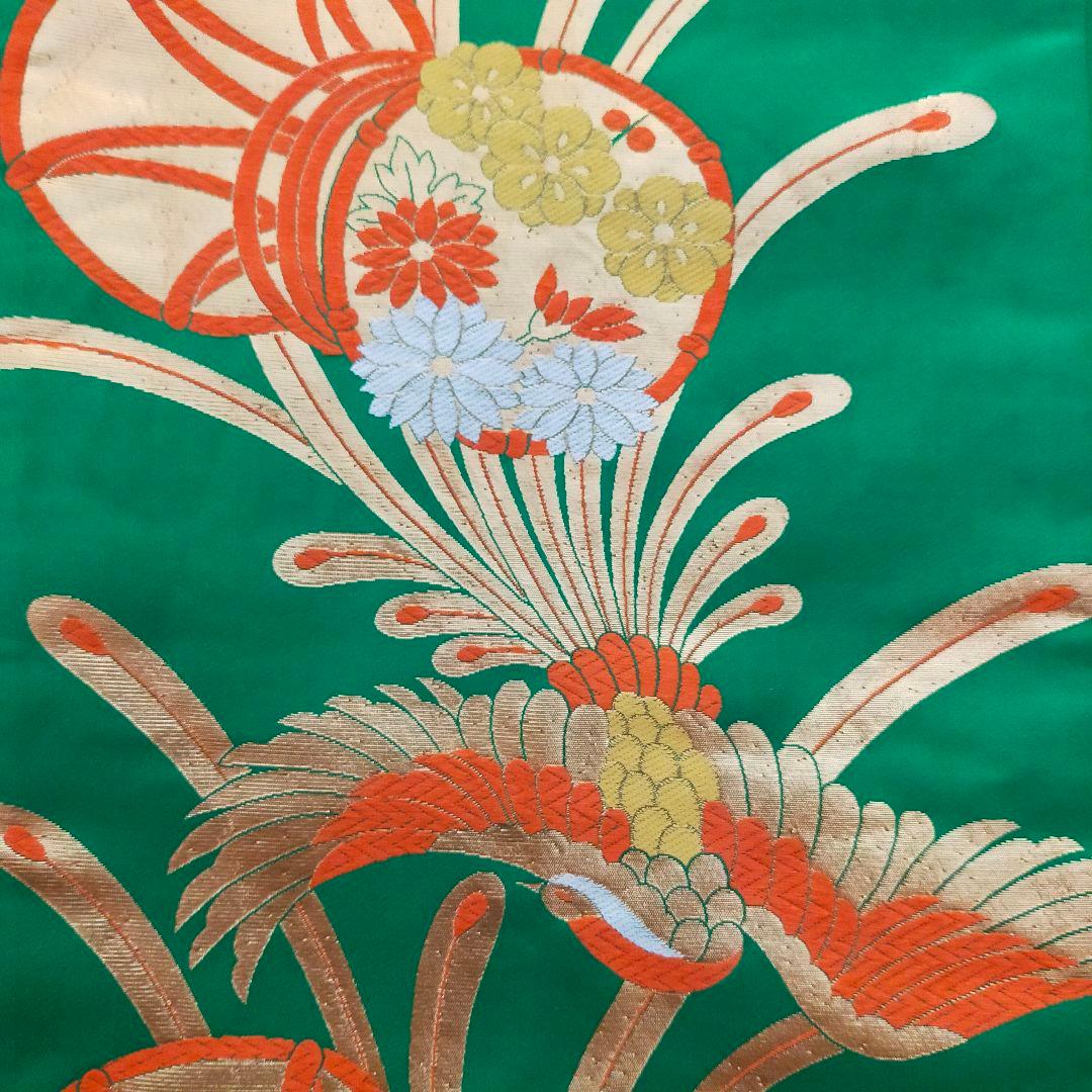 七五三 7歳 女の子 セット 正絹 昭和レトロ 金駒刺繍 牡丹 0706