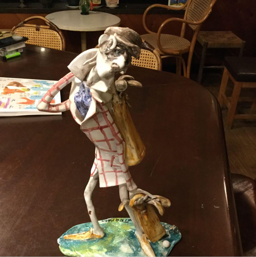 イタリア製  陶器  ゴルファー  バンボーラ  繊細！