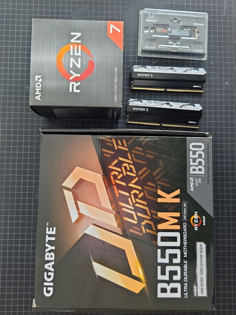 その他 GIGABYTE B550MK Ryzen75700X 3600C19D-32G